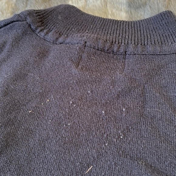 Vintage Traditions Navy Argyle Knit Top |Size 16| Preppy Short Sleeve Sweater | - Picture 4 of 4